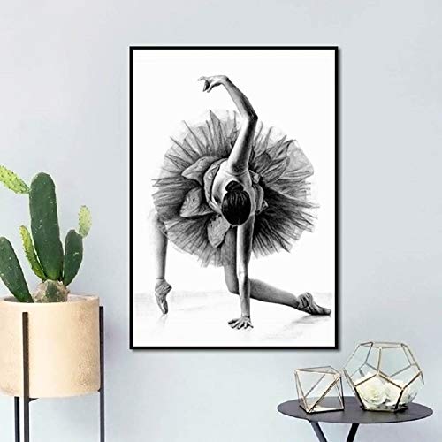 Decoración de Sala de Estar Bailarina de Ballet Pintura artística Dormitorio Porche Pasillo Fondo Cuadro de Pared 60x80cm Decoración de Sala de Estar Bailarina de Ballet Pintura artística Dormitorio Porche Pasillo Fondo Cuadro de Pared 60x80cm