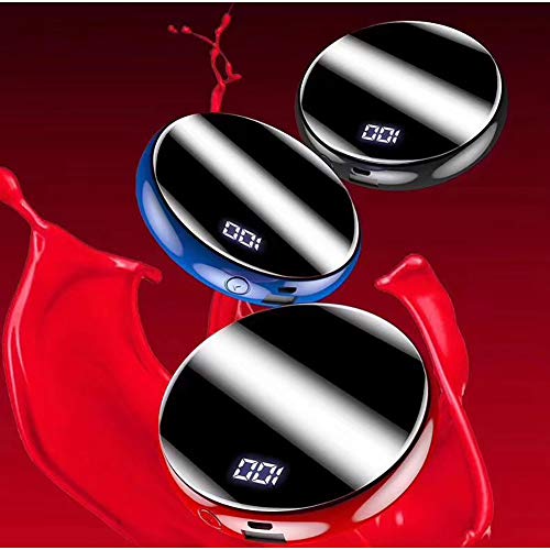 Deeabo Banco de Potencia Redondo de 20000 Mah, Pantalla Completa Espejo Creativo Mini Treasurek De Carga de Aluminio Cilíndrico, Cargador de Pantalla Digital Inteligente Banco Energía Portátil, Negro Deeabo Banco de Potencia Redondo de 20000 Mah, Pantalla Completa Espejo Creativo Mini Treasurek De Carga de Aluminio Cilíndrico, Cargador de Pantalla Digital Inteligente Banco Energía Portátil, Negro