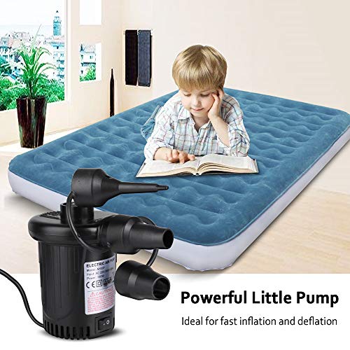 Deeplee Bomba de Aire Eléctrica, Inflador Eléctrico 150W de Alta Potencia Colchones Inflables/deflactor para Piscinas, Barcos, Juguete Inflado, 3 Boquillas Incluidas Deeplee Bomba de Aire Eléctrica, Inflador Eléctrico 150W de Alta Potencia Colchones Inflables/deflactor para Piscinas, Barcos, Juguete Inflado, 3 Boquillas Incluidas