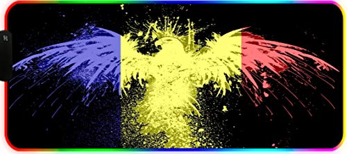 DEESYG RGB Alfombrilla de Ratón Gaming -XXL (800 x 300 x 3mm),12 Modos Efectos de Luces,Superficie Texturizada Suave y Base Antideslizante para Gamers,PC y Portátil -Logotipo del águila de Andorra DEESYG RGB Alfombrilla de Ratón Gaming -XXL (800 x 300 x 3mm),12 Modos Efectos de Luces,Superficie Texturizada Suave y Base Antideslizante para Gamers,PC y Portátil -Logotipo del águila de Andorra