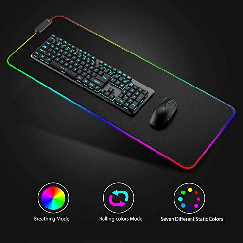 DEESYG RGB Alfombrilla de Ratón Gaming -XXL (800 x 300 x 3mm),12 Modos Efectos de Luces,Superficie Texturizada Suave y Base Antideslizante para Gamers,PC y Portátil -Logotipo del águila de Andorra DEESYG RGB Alfombrilla de Ratón Gaming -XXL (800 x 300 x 3mm),12 Modos Efectos de Luces,Superficie Texturizada Suave y Base Antideslizante para Gamers,PC y Portátil -Logotipo del águila de Andorra