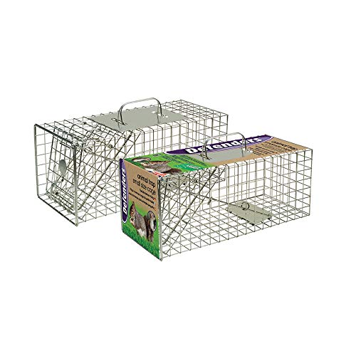 Defenders Animal Trap Cage - (Trampa humana fácil de colocar para ardillas y fauna silvestre de tamaño similar, adecuada para uso en interiores y exteriores) - Tamaño pequeño