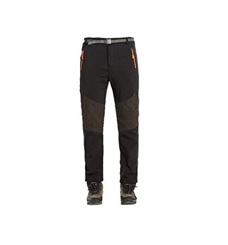 DEKINMAX Pantalones de senderismo para hombre, resistentes al agua, pantalones de softshell, para exteriores, resistentes al viento, impermeables, cálidos, para esquí y trekking. DEKINMAX Pantalones de senderismo para hombre, resistentes al agua, pantalones de softshell, para exteriores, resistentes al viento, impermeables, cálidos, para esquí y trekking.