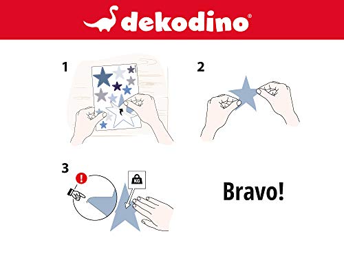 dekodino® Pegatina de pared estrellas color pastel colores suaves 25 piezas