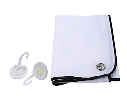 Delantal de barba impermeable de RUII, para adulto, barbero, tela, Blanco, 130x82cm Delantal de barba impermeable de RUII, para adulto, barbero, tela, Blanco, 130x82cm