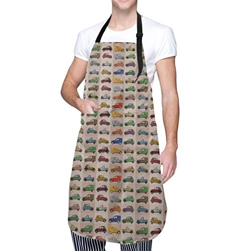Delantal de Cocina 2cv con Bolsillo para Hombre Mujer Delantal de Cocina 2cv con Bolsillo para Hombre Mujer