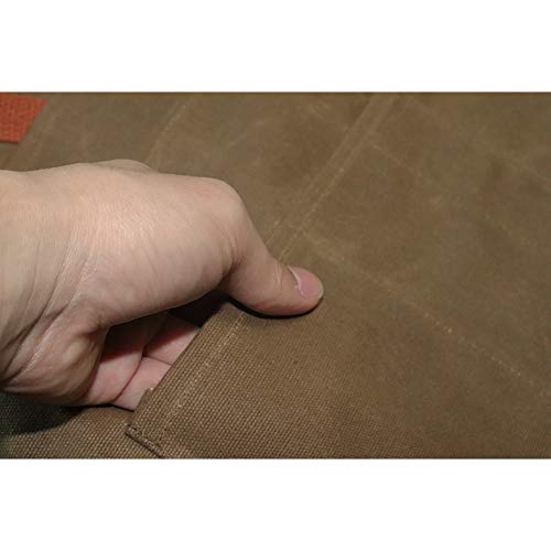 Delantal de trabajo unisex de lona encerada resistente con 5 bolsillos, delantal ajustable para los ingenieros, carpintero, manualidades, para cocina, jardín, cerámica, taller de manualidades, garaje Delantal de trabajo unisex de lona encerada resistente con 5 bolsillos, delantal ajustable para los ingenieros, carpintero, manualidades, para cocina, jardín, cerámica, taller de manualidades, garaje