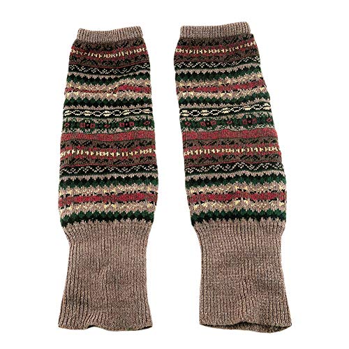 DELEY Mujeres de Bohemia Punto de Ganchillo Calentadores de la Pierna Calcetines de Inicio Caqui DELEY Mujeres de Bohemia Punto de Ganchillo Calentadores de la Pierna Calcetines de Inicio Caqui