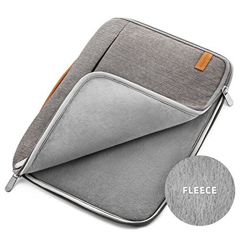 deleyCON 17,3" Pulgadas (43,94cm) Notebook Bolsa para el Netbook Laptop Bolsa para Ordenador Portátil de Nylon Robusto 2 Compartimentos para Accesorios Paredes Acolchadas Reforzadas - Gris