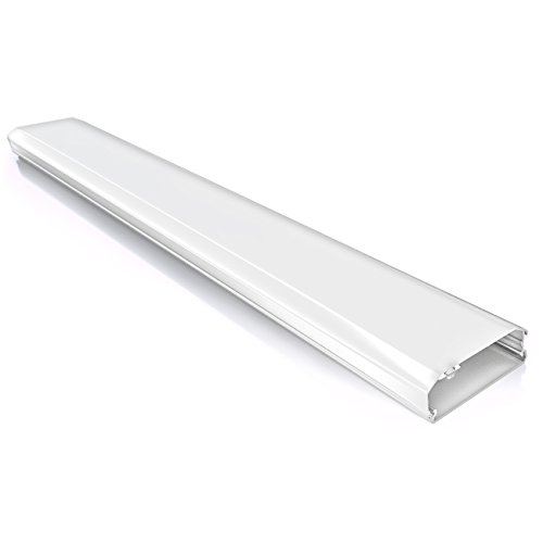 deleyCON Canaleta Universal para Cables y Líneas Aluminio de Primera Calidad Longitud 50cm Ancho 6cm Altura 2cm - Blanco