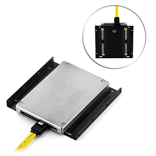 deleyCON Marco de Montaje para Discos Duros de 2,5" SSD en el Adaptador de 3,5" Caddies Marco de Montaje Apoyo Carriles Incluyendo Tornillos deleyCON Marco de Montaje para Discos Duros de 2,5" SSD en el Adaptador de 3,5" Caddies Marco de Montaje Apoyo Carriles Incluyendo Tornillos