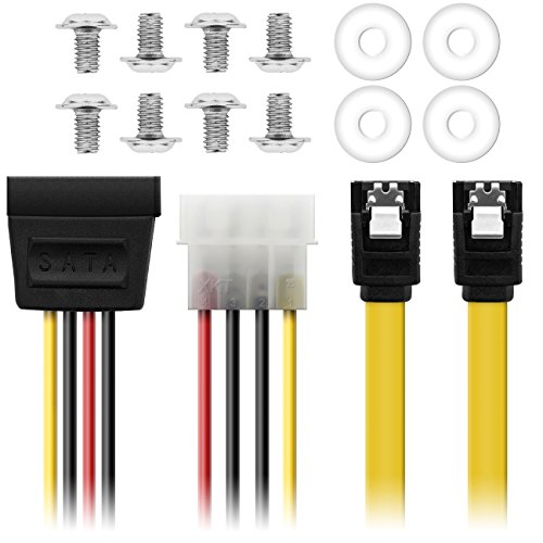deleyCON Marco de Montaje para Discos Duros de 2,5" SSD en el Adaptador de 3,5" Caddies Marco de Montaje Apoyo Carriles Incluyendo Tornillos deleyCON Marco de Montaje para Discos Duros de 2,5" SSD en el Adaptador de 3,5" Caddies Marco de Montaje Apoyo Carriles Incluyendo Tornillos