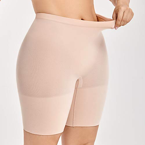 DELIMIRA Pantalones Moldeadores Braguitas Reductoras Adelgazantes Tallas Grandes para Mujer Beige 40