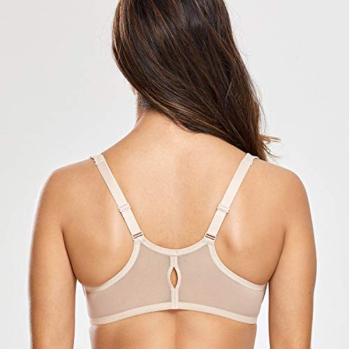 DELIMIRA - Sujetador Cierre Delantero con Aros para Mujer Beige 110C DELIMIRA - Sujetador Cierre Delantero con Aros para Mujer Beige 110C
