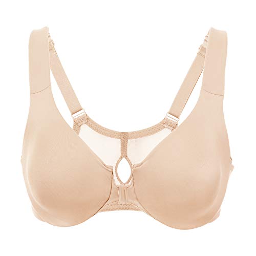 DELIMIRA - Sujetador Cierre Delantero con Aros para Mujer Beige 110C