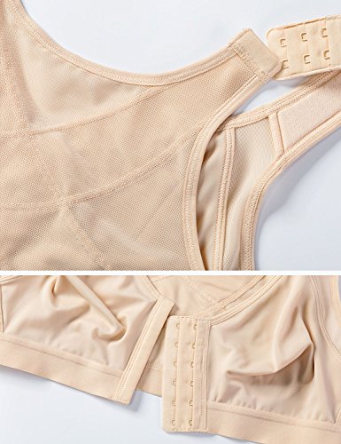 DELIMIRA - Sujetador Corrector de Postura con Soporte de Espalda en X para Mujer Gris Pardo 95C DELIMIRA - Sujetador Corrector de Postura con Soporte de Espalda en X para Mujer Gris Pardo 95C