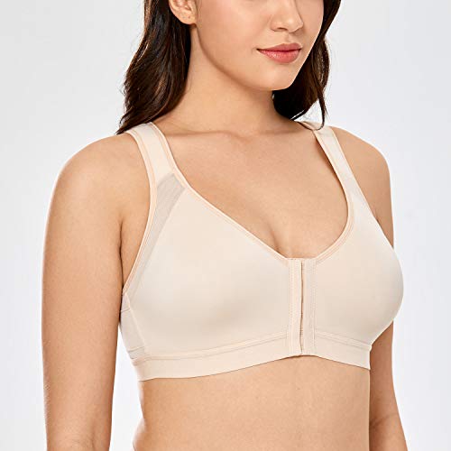 DELIMIRA - Sujetador Corrector de Postura con Soporte de Espalda en X para Mujer Gris Pardo 95C DELIMIRA - Sujetador Corrector de Postura con Soporte de Espalda en X para Mujer Gris Pardo 95C