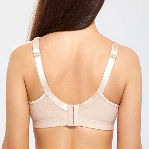 DELIMIRA - Sujetador de Copa Completa Algodón Sin Aros para Mujer Beige 120D DELIMIRA - Sujetador de Copa Completa Algodón Sin Aros para Mujer Beige 120D