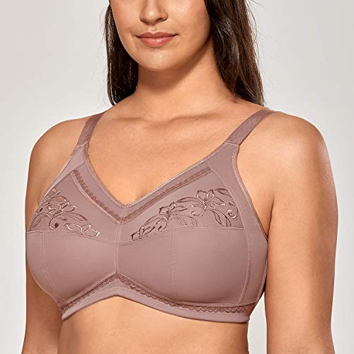 DELIMIRA - Sujetador de Copa Completa sin Aros y Relleno para Posoperatorio para Mujer Mochaccino 95B DELIMIRA - Sujetador de Copa Completa sin Aros y Relleno para Posoperatorio para Mujer Mochaccino 95B