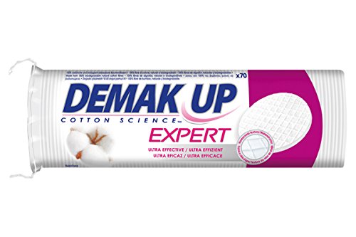 DEMAK UP Discos desmaquillantes expert round, Blanco, 70 uds