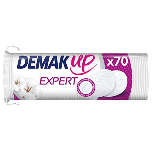 DEMAK UP Discos desmaquillantes expert round, Blanco, 70 uds