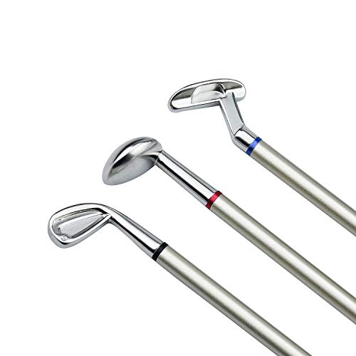 Demason Juego de Bolígrafos para Club de Golf, Mini Set de Palo de Golf, Regalo para Aficionados de Golf, Entretenimiento de Oficina, 3 Palos de Bolígrafo de Golf, con Una Bandera Pequeña y 2 Pelotas Demason Juego de Bolígrafos para Club de Golf, Mini Set de Palo de Golf, Regalo para Aficionados de Golf, Entretenimiento de Oficina, 3 Palos de Bolígrafo de Golf, con Una Bandera Pequeña y 2 Pelotas