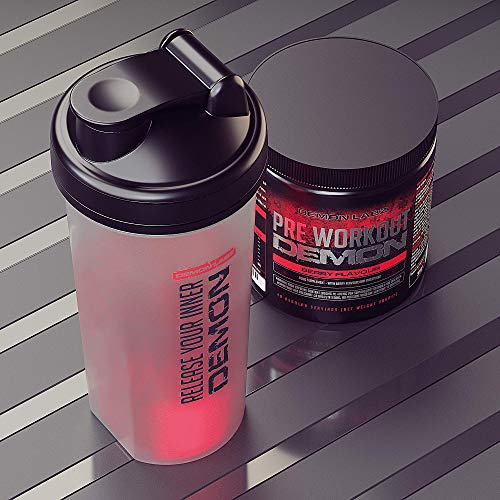 Demon Labz Shaker - Botella Agitadora de Proteínas de 600ml, Sin Fugas y sin BPA - Perfecto para Batidos de Proteínas y Bebidas de Suplementos Demon Labz Shaker - Botella Agitadora de Proteínas de 600ml, Sin Fugas y sin BPA - Perfecto para Batidos de Proteínas y Bebidas de Suplementos