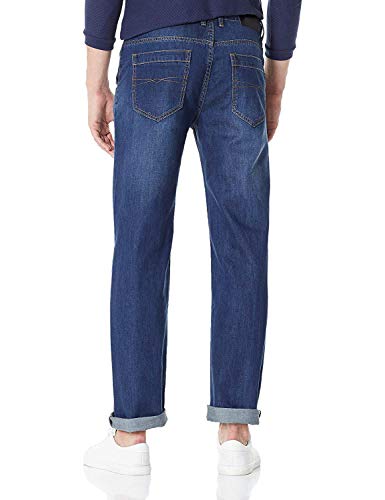 Demon&Hunter 809 Series Hombre Loose Fit Relaxed Ancho Pantalones Vaqueros DH8009(34)