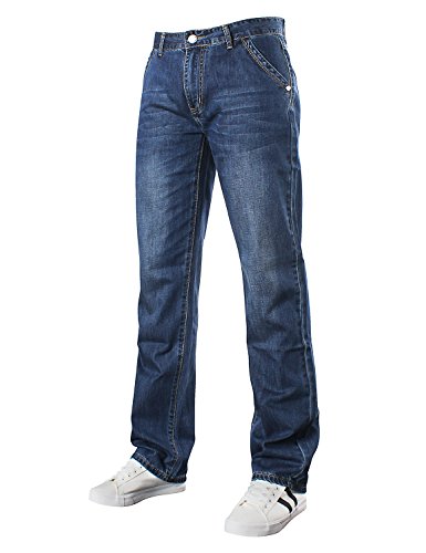 Demon&Hunter 809 Series Hombre Loose Fit Relaxed Ancho Pantalones Vaqueros DH8009(34) Demon&Hunter 809 Series Hombre Loose Fit Relaxed Ancho Pantalones Vaqueros DH8009(34)