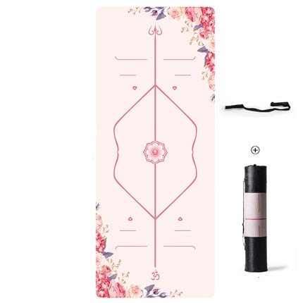 DENG Colchoneta de Ejercicios Impresión Oscura Yoga de la Aptitud de Ante Mat Antideslizante Salud Yoga Mat Flor fábrica Outlet Práctica de Pilates Mats con el diseño único Estera de Yoga (Color : 2)