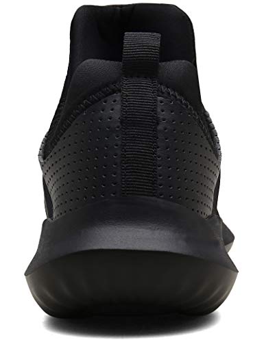 DENGBOSN Zapatillas Running para Hombre Mujer Fitness Zapatos Deportivas Ligero Sneakers Gimnasio Aire Libre y Deporte XZ666-black1-EU42