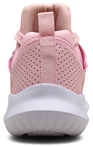 DENGBOSN Zapatillas Running para Hombre Mujer Fitness Zapatos Deportivas Ligero Sneakers Gimnasio Aire Libre y Deporte XZ666-pink1-EU40