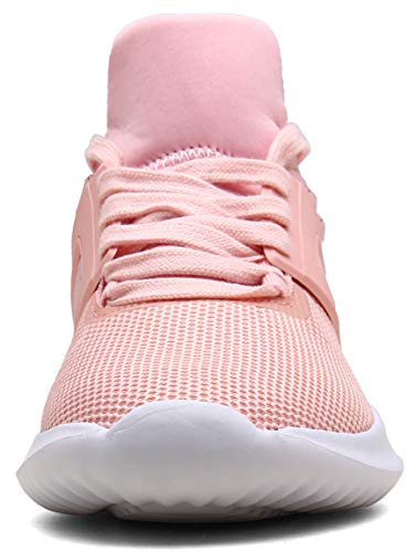 DENGBOSN Zapatillas Running para Hombre Mujer Fitness Zapatos Deportivas Ligero Sneakers Gimnasio Aire Libre y Deporte XZ666-pink1-EU40