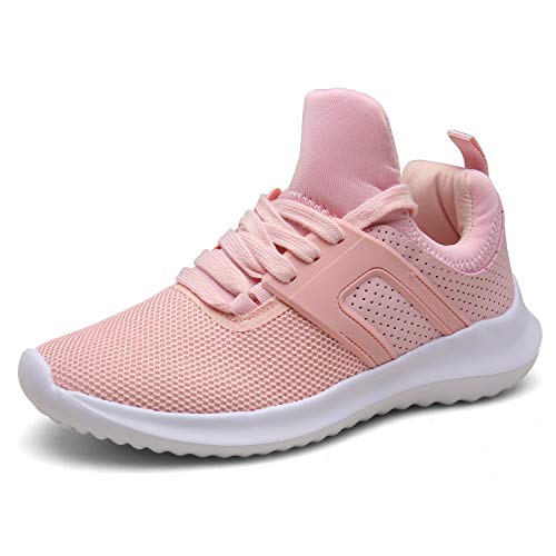 DENGBOSN Zapatillas Running para Hombre Mujer Fitness Zapatos Deportivas Ligero Sneakers Gimnasio Aire Libre y Deporte XZ666-pink1-EU40