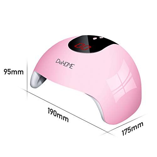 DeNOME Lámpara LED UV Uñas Profesional Maquillaje Uñas/Sensor para uñas de gel y Toe Nail Curing/con 3 Temporizadores(Rosa) DeNOME Lámpara LED UV Uñas Profesional Maquillaje Uñas/Sensor para uñas de gel y Toe Nail Curing/con 3 Temporizadores(Rosa)