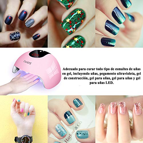 DeNOME Lámpara LED UV Uñas Profesional Maquillaje Uñas/Sensor para uñas de gel y Toe Nail Curing/con 3 Temporizadores(Rosa) DeNOME Lámpara LED UV Uñas Profesional Maquillaje Uñas/Sensor para uñas de gel y Toe Nail Curing/con 3 Temporizadores(Rosa)