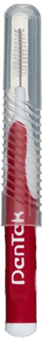 Dentek Easy Brush - Cepillos interdentales (12 unidades, ISO / tamaño 2, finos, para espacios interdentales estrechos, con sabor a menta y tapa protectora higiénica)
