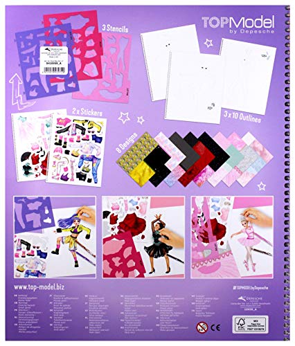 Depesche- Libro para colorear TOPModel Dance, aprox. 25,5 x 29 x 1,5 cm. (10959) , color/modelo surtido Depesche- Libro para colorear TOPModel Dance, aprox. 25,5 x 29 x 1,5 cm. (10959) , color/modelo surtido