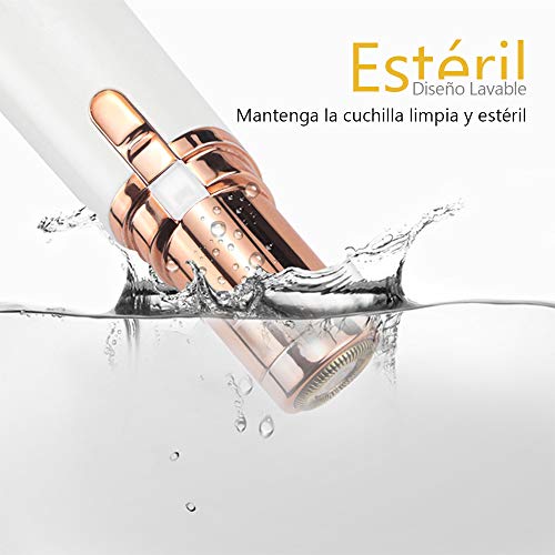 Depiladora Facial Mujer Electrica, Removedor de Vello Impecable, Afeitadora sin dolor para Mujer Impermeable para Mejillas Labios Barbilla y Cuello de Mujeres con Luz LED Incorporada Batería Depiladora Facial Mujer Electrica, Removedor de Vello Impecable, Afeitadora sin dolor para Mujer Impermeable para Mejillas Labios Barbilla y Cuello de Mujeres con Luz LED Incorporada Batería