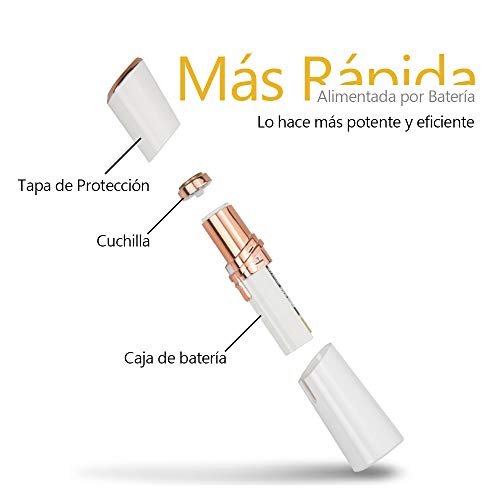 Depiladora Facial Mujer Electrica, Removedor de Vello Impecable, Afeitadora sin dolor para Mujer Impermeable para Mejillas Labios Barbilla y Cuello de Mujeres con Luz LED Incorporada Batería Depiladora Facial Mujer Electrica, Removedor de Vello Impecable, Afeitadora sin dolor para Mujer Impermeable para Mejillas Labios Barbilla y Cuello de Mujeres con Luz LED Incorporada Batería
