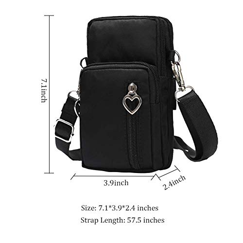 Deportes Brazalete aire libre prueba sudor corriente Hombro cruzado casual Monedero Gimnasio Bolsa teléfono celular Titular llave para iPhone Xs Max / Xr, Galaxy S10 Plus, Huawei P30 Pro (Negro) Deportes Brazalete aire libre prueba sudor corriente Hombro cruzado casual Monedero Gimnasio Bolsa teléfono celular Titular llave para iPhone Xs Max / Xr, Galaxy S10 Plus, Huawei P30 Pro (Negro)