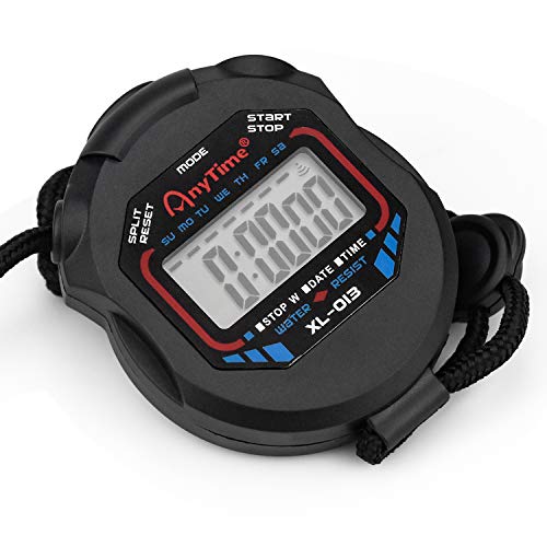 Deportes Cronómetro Digital portátil cronómetro y silbatos de Acero Inoxidable electrónico Multifuncional cronómetro LCD Deporte Cronómetro para Fútbol Baloncesto Correr Natación Fitness y Más