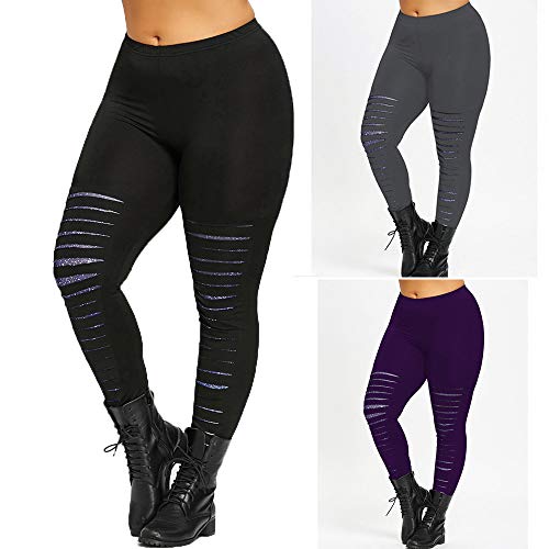 Deportivos Fitness Pantalones Largos,Leggins de Cintura Alta Delgados Elasticos Pantalones Deportivas Pantalones Yoga Gimnasio Estiramiento Mujeres Fannyfuny