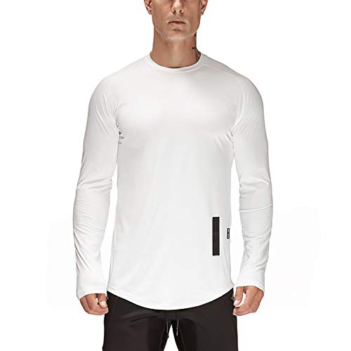 Derrick Aled(k) zhuke Camisa Deportiva para Hombre Camiseta De Manga Larga De Secado RáPido Top SóLido Gimnasio Fitness Correr Entrenamiento Jersey Ejercicio Muscular Camiseta EláStica OtoñO Invierno