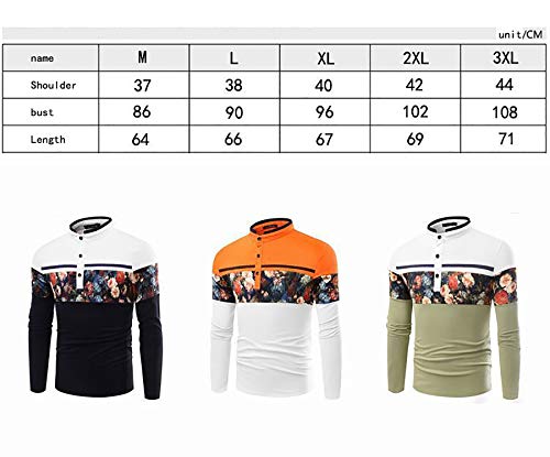 Derrick Aled(k) zhuke Polo para Hombre Pullover Cuello Alto Camiseta De Manga Larga Estampada A Juego con El Color Estilo Nacional OtoñO Invierno