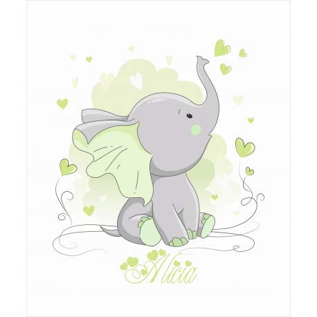 Desconocido Estor Iroa Digital Personalizable Elefante Alicia ¡ESTORES ENROLLABLES TRANSLUCIDOS Personalizado con Nombre! (110X230, Tejido Screen)