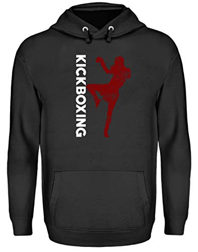 Desconocido Kick Boxing - Lucha con Patadas y Puños - Combate - Pelea - Artes Marciales - Deporte - Sudadera Unisex -L-Negro Intenso