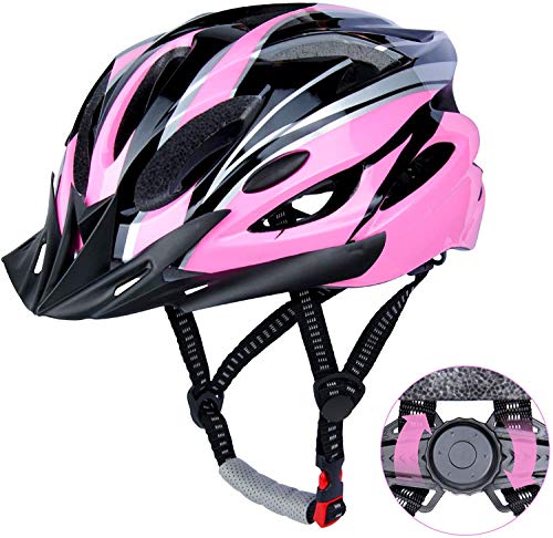 DesignSter Casco Bicicleta Unisex Adulto Unisexo Ajustable 57-63 cm con Visera y Forro Desmontable Especializado para Ciclismo de Montaña Motocicleta