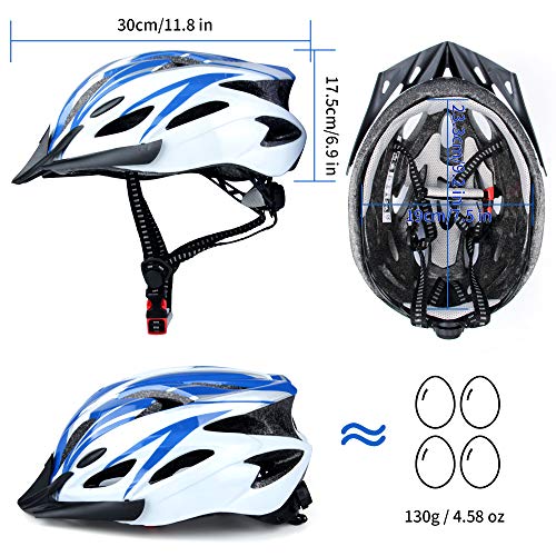 DesignSter Casco Bicicleta Unisex Adulto Unisexo Ajustable 57-63 cm con Visera y Forro Desmontable Especializado para Ciclismo de Montaña Motocicleta