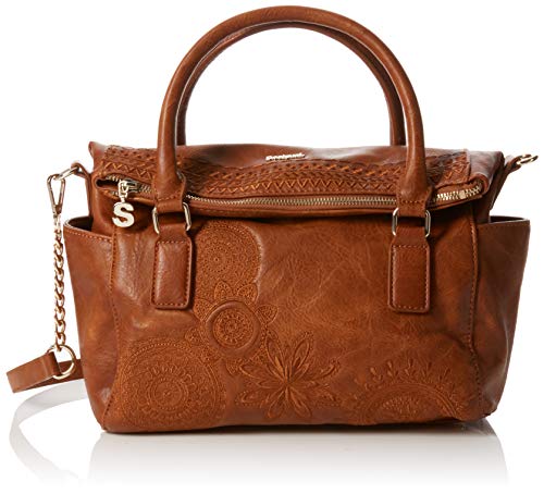 Desigual - Bols_dark Amber Loverty, Bolso Mujer, Marrón (Camel), 14x24x33 cm (B x H T) Desigual - Bols_dark Amber Loverty, Bolso Mujer, Marrón (Camel), 14x24x33 cm (B x H T)